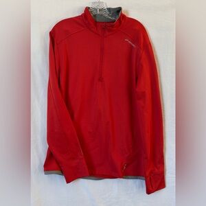 Brooks Sweater Mens Size L Orange And Gray Color Equilibrium Technology